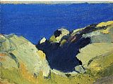 Edward Hopper Canvas Paintings - Rocks and Sea